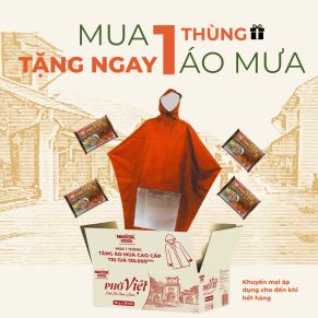 mua 1 thùng phở Việt tặng 1 áo mưa cao cấp